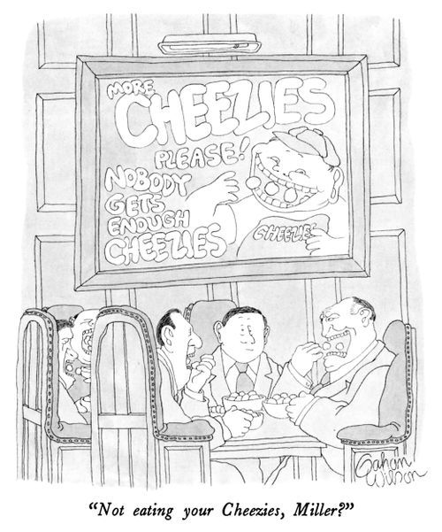 "Not eating your Cheezies, Miller?"