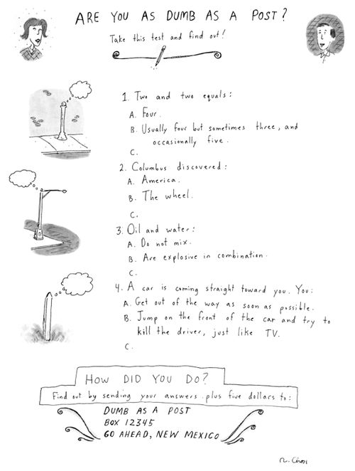 Are You As Dumb As a Post?