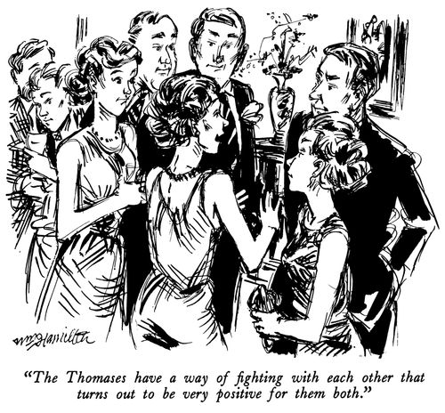 "The Thomases have a way of fighting with each other that turns out to be very positive for them both."