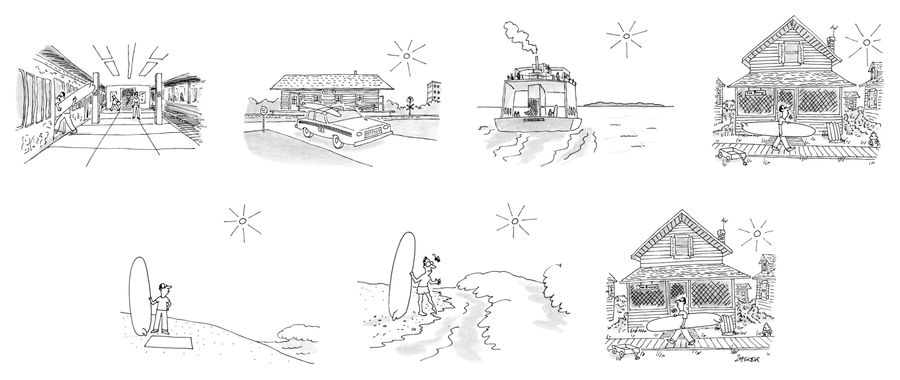 Surfer's commute