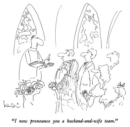 "I now pronounce you a husband-and-wife team."