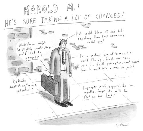 Harold M.: He's Sure Taking A Lot Of Chances!