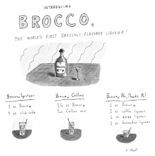 Introducing Brocco. The world's first broccoli-flavored liqueur!
