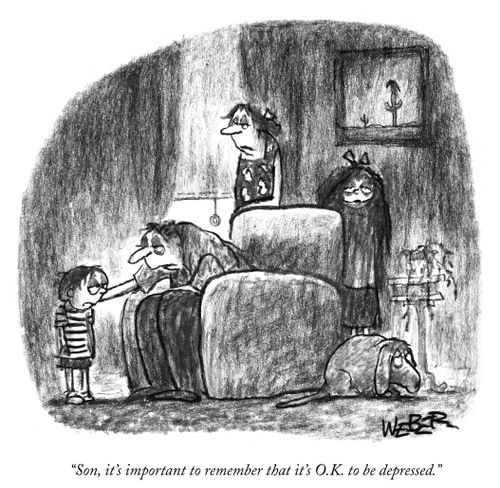 "Son, it's important to remember that it's O.K. to be depressed."