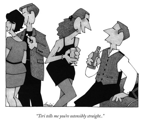 "Teri tells me you're ostensibly straight.."
