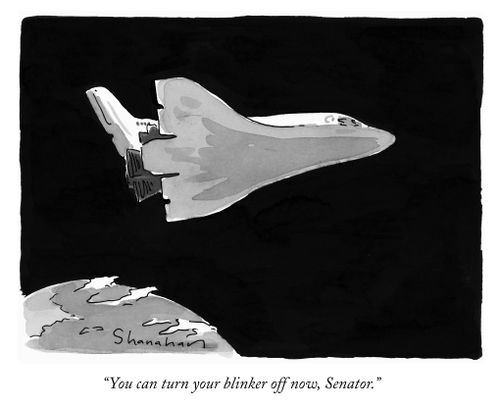 "You can turn your blinker off now, Senator."
