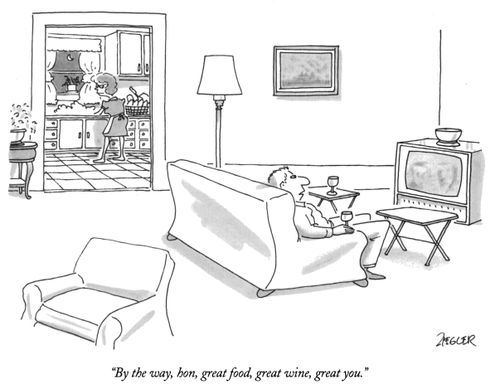 "By the way, hon, great food, great wine, great you."