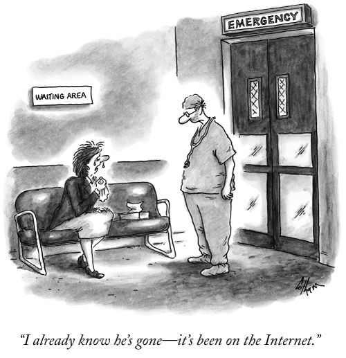 "I already know he's gone — it's been on the Internet."