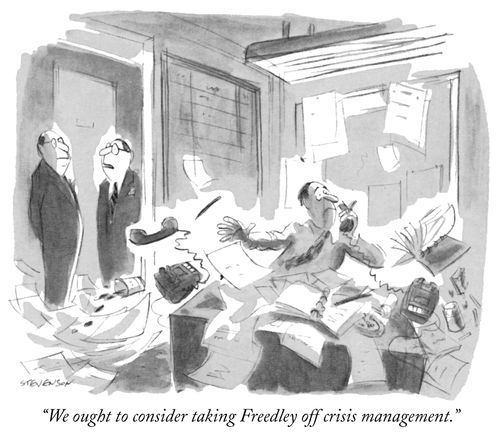 "We ought to consider taking Freedley off crisis management."