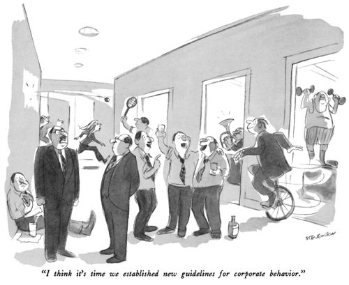 "I think it's time we established new guidelines for corporate behavior."