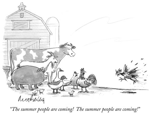 "The summer people are coming! The summer people are coming!"