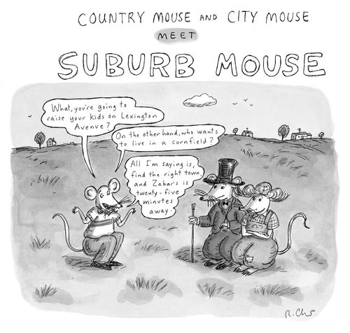Country Mouse and City Mouse Meet Suburb Mouse