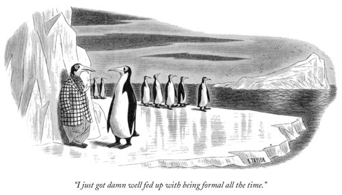 "I just got damn well fed up with being formal all the time."
