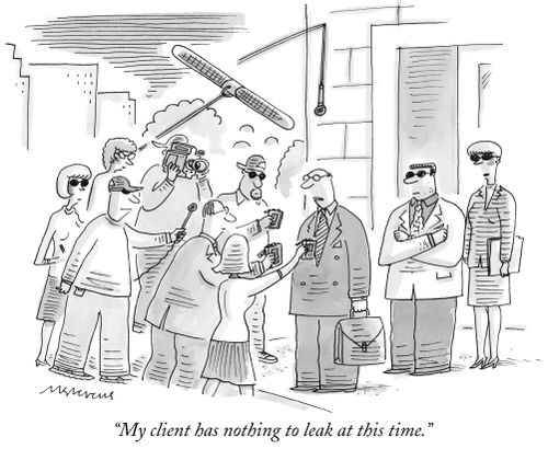 "My client has nothing to leak at this time."