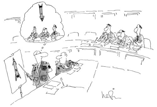A military officer daydreams