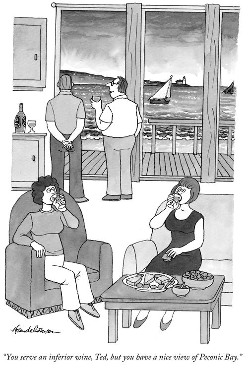 "You serve an inferior wine, Ted, but you have a nice view of Peconic Bay."