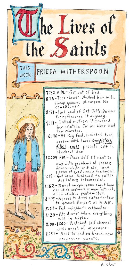 The Lives of the SaintsThis Week: Frieda Witherspoon