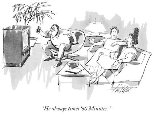 "He always times '60 minutes.'"