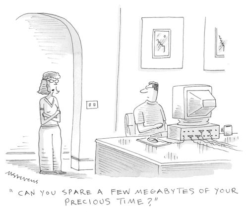 "Can you spare a few megabytes of your precious time?"