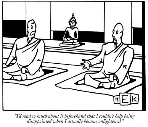 "I'd read so much about it beforehand that I couldn't help being disappointed when I actually became enlightened."