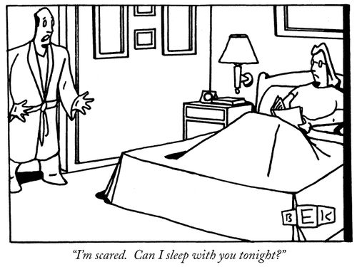 "I'm scared. Can I sleep with you tonight?"