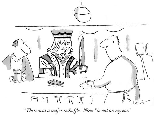 "There was a major reshuffle. Now I'm out on my ear."