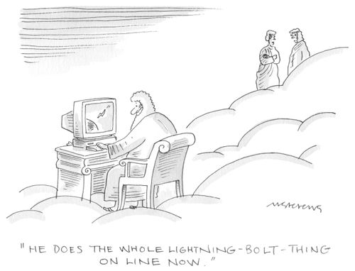 "He does the whole lightning-bolt-thing on line now."