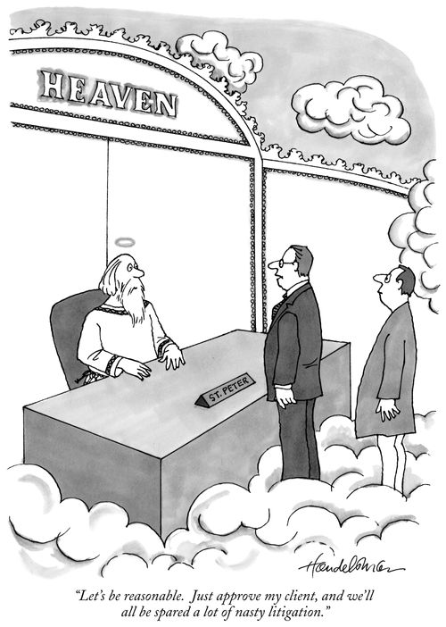 "Let's be reasonable. Just approve my client, and we'll all be spared a lot of nasty litigation."