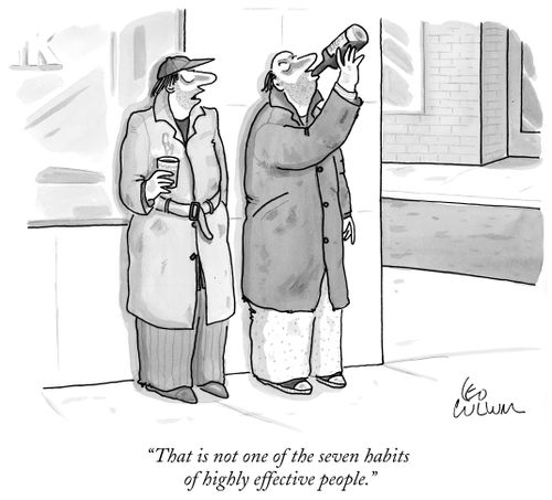 "That is not one of the seven habits of highly effective people."