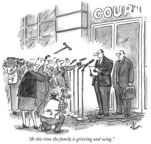 "At this time the family is grieving and suing."