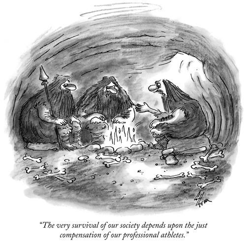 "The very survival of our society depends upon the just compensation of our professional athletes."