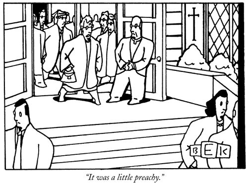 "It was a little preachy."