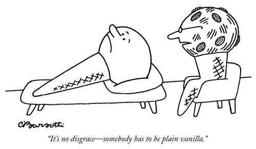 "It's no disgrace - somebody has to be plain vanilla."