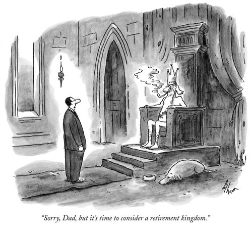 "Sorry, Dad, but it's time to consider a retirement kingdom."