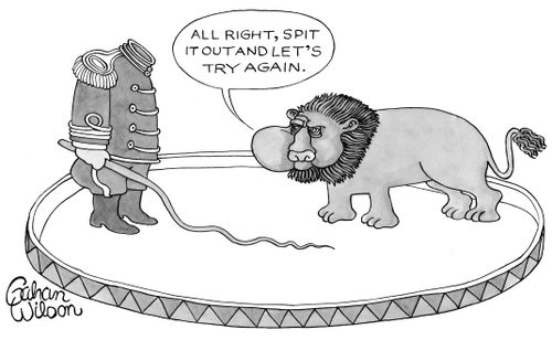 "All right, spit it out and let's try again."