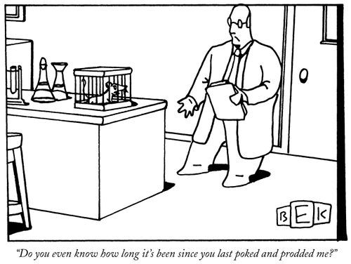 "Do you even know how long it's been since you last poked and prodded me?"