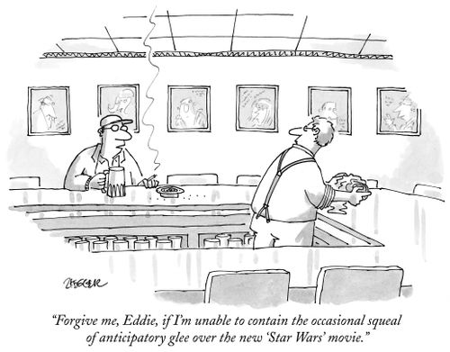 "Forgive me, Eddie, if I'm unable to contain the occasional squeal of anticipatory glee over the new 'Star Wars' movie."