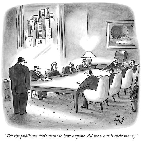 "Tell the public we don't want to hurt anyone. All we want is their money."