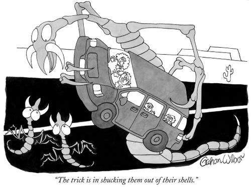"The trick is in shucking them out of their shells."