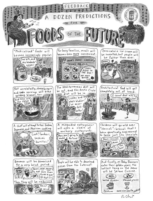 A dozen predictions for foods of the future.