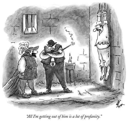 "All I'm getting out of him is a lot of profanity."