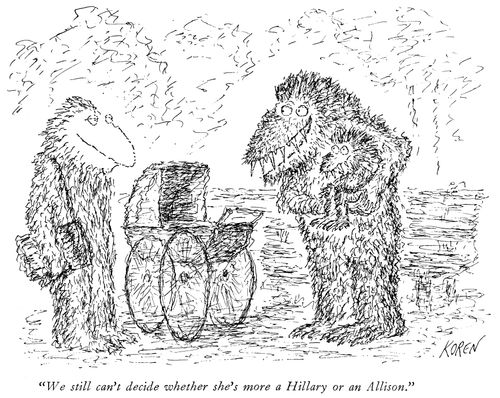"We still can't decide if she's more a Hillary or an Allison"