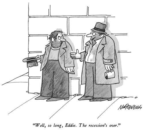 "Well, so long, Eddie. The recession's over."