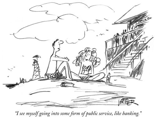 "I see myself going into some form of public service, like banking."