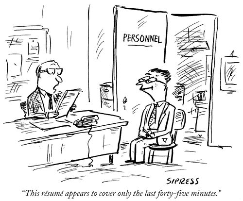 "This resume appears to cover only the last forty-five minutes."