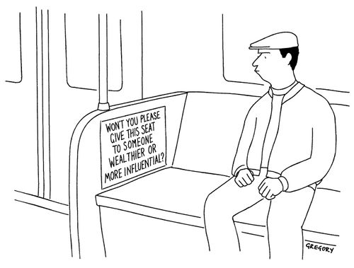 Please Give this Seat to Someone Wealthier or More Influential