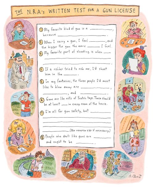 'The N.R.A's Written Test for A Gun License.'