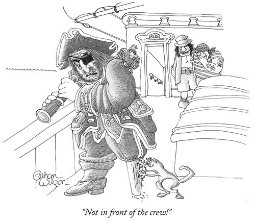"Not in front of the crew!"