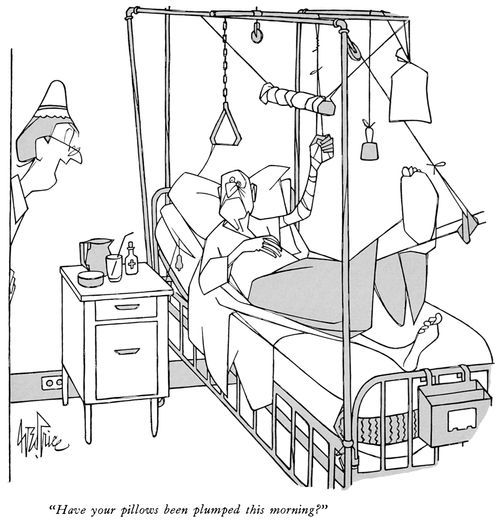 "Have your pillows been plumped this morning?"