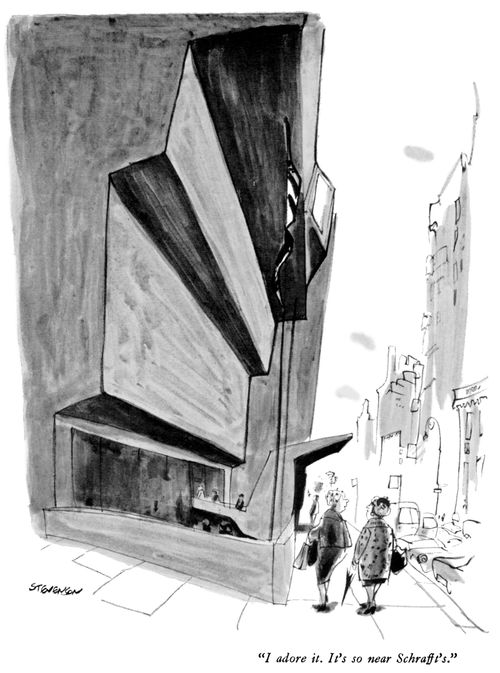 "I adore it. It's so near Schrafft's."